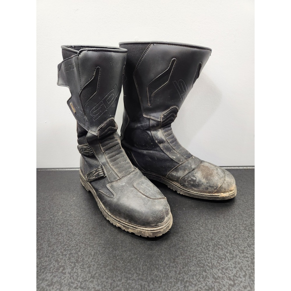 Sidi All Road Motorcycle Boots Men's 14.5 Black Gore-Tex Touring Riding Grunge